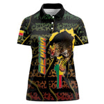 Personalized Benin Women Polo Shirt Powerful African Leopard - African Pride