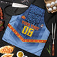Custom DR Congo Football Apron Leopard Jaguar Tribal Pattern With Flags