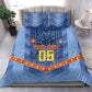 Custom DR Congo Football Bedding Set Leopard Jaguar Tribal Pattern With Flags