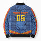 Custom DR Congo Football Bomber Puffer Jacket Leopard Jaguar Tribal Pattern With Flags