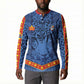 Custom DR Congo Football Button Sweatshirt Leopard Jaguar Tribal Pattern With Flags