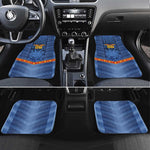Custom DR Congo Football Car Mats Leopard Jaguar Tribal Pattern With Flags