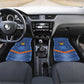 Custom DR Congo Football Car Mats Leopard Jaguar Tribal Pattern With Flags