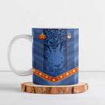 Custom DR Congo Football Ceramic Mug Leopard Jaguar Tribal Pattern With Flags