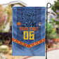 Custom DR Congo Football Garden Flag Leopard Jaguar Tribal Pattern With Flags