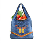 Custom DR Congo Football Grocery Bag Leopard Jaguar Tribal Pattern With Flags