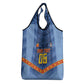 Custom DR Congo Football Grocery Bag Leopard Jaguar Tribal Pattern With Flags