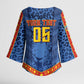 Custom DR Congo Football Kimono Sleeve Blouse Leopard Jaguar Tribal Pattern With Flags
