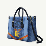Custom DR Congo Football Leather Bag Leopard Jaguar Tribal Pattern With Flags