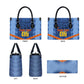 Custom DR Congo Football Leather Bag Leopard Jaguar Tribal Pattern With Flags