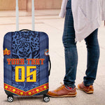 Custom DR Congo Football Luggage Cover Leopard Jaguar Tribal Pattern With Flags