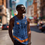 Custom DR Congo Football Men Tank Top Leopard Jaguar Tribal Pattern With Flags
