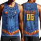 Custom DR Congo Football Men Tank Top Leopard Jaguar Tribal Pattern With Flags
