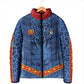 Custom DR Congo Football Padded Jacket Leopard Jaguar Tribal Pattern With Flags