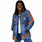 Custom DR Congo Football Padded Jacket Leopard Jaguar Tribal Pattern With Flags