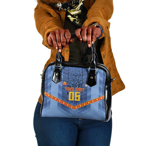 Custom DR Congo Football Shoulder Handbag Leopard Jaguar Tribal Pattern With Flags