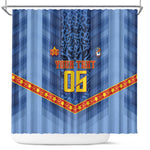 Custom DR Congo Football Shower Curtain Leopard Jaguar Tribal Pattern With Flags