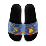 Custom DR Congo Football Slide Sandals Leopard Jaguar Tribal Pattern With Flags