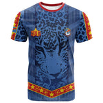 Custom DR Congo Football T shirt Leopard Jaguar Tribal Pattern With Flags