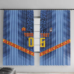 Custom DR Congo Football Window Curtain Leopard Jaguar Tribal Pattern With Flags