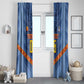 Custom DR Congo Football Window Curtain Leopard Jaguar Tribal Pattern With Flags