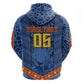 Custom DR Congo Football Zip Hoodie Leopard Jaguar Tribal Pattern With Flags