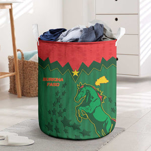Football Burkina Faso Laundry Basket Rising Star And Horse Sport Style - African Pride