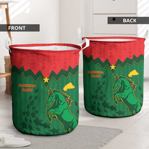 Football Burkina Faso Laundry Basket Rising Star And Horse Sport Style - African Pride