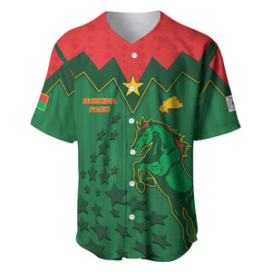 Custom Football Burkina Faso Baseball Jersey Rising Star And Horse Sport Style - African Pride