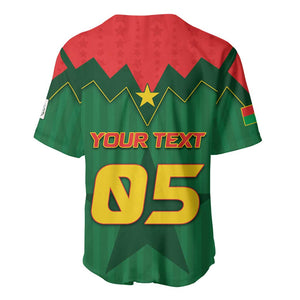 Custom Football Burkina Faso Baseball Jersey Rising Star And Horse Sport Style - African Pride