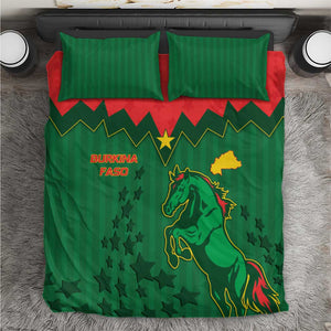 Football Burkina Faso Bedding Set Rising Star And Horse Sport Style - African Pride