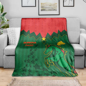 Football Burkina Faso Blanket Rising Star And Horse Sport Style - African Pride