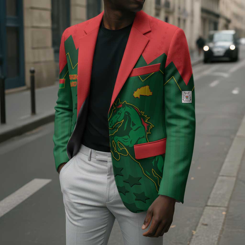 Custom Football Burkina Faso Blazer Rising Star And Horse Sport Style - African Pride