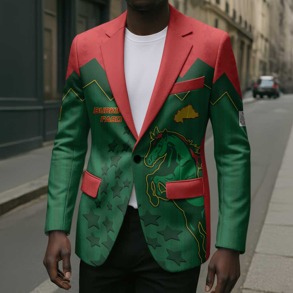 Custom Football Burkina Faso Blazer Rising Star And Horse Sport Style - African Pride