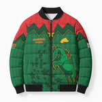 Custom Football Burkina Faso Bomber Puffer Jacket Rising Star And Horse Sport Style - African Pride