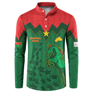 Custom Football Burkina Faso Button Sweatshirt Rising Star And Horse Sport Style