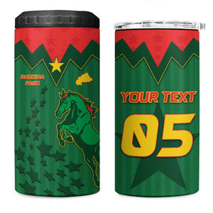 Custom Football Burkina Faso 4 in 1 Can Cooler Tumbler Rising Star And Horse Sport Style - African Pride