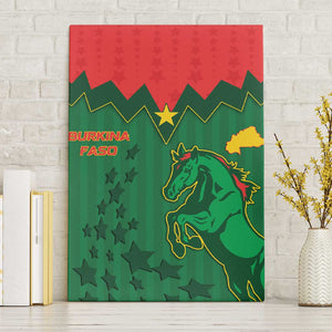 Football Burkina Faso Canvas Wall Art Rising Star And Horse Sport Style - African Pride