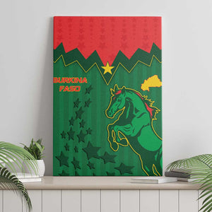 Football Burkina Faso Canvas Wall Art Rising Star And Horse Sport Style - African Pride