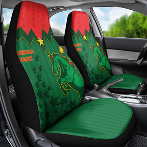 Football Burkina Faso Car Seat Cover Rising Star And Horse Sport Style - African Pride