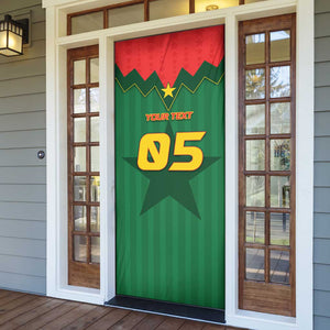 Custom Football Burkina Faso Door Cover Rising Star And Horse Sport Style - African Pride