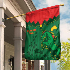 Football Burkina Faso Garden Flag Rising Star And Horse Sport Style - African Pride