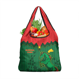 Football Burkina Faso Grocery Bag Rising Star And Horse Sport Style - African Pride