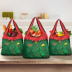 Football Burkina Faso Grocery Bag Rising Star And Horse Sport Style - African Pride