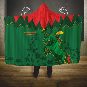 Football Burkina Faso Hooded Blanket Rising Star And Horse Sport Style - African Pride