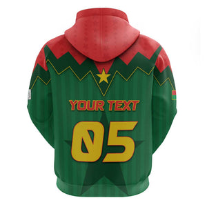 Custom Football Burkina Faso Hoodie Rising Star And Horse Sport Style - African Pride
