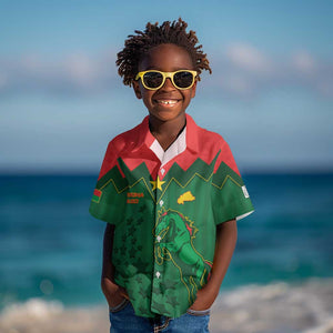 Custom Football Burkina Faso Kid Hawaiian Shirt Rising Star And Horse Sport Style - African Pride