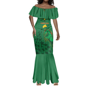 Custom Football Burkina Faso Mermaid Dress Rising Star And Horse Sport Style - African Pride