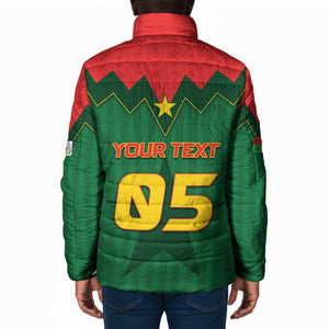 Custom Football Burkina Faso Padded Jacket Rising Star And Horse Sport Style - African Pride