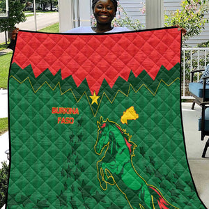 Football Burkina Faso Quilt Rising Star And Horse Sport Style - African Pride